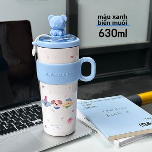BIZE | Ly Tách Inox Giữ Nhiệt Dung Lượng Lớn với 2Ống Hút