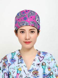 Mũ Hình Quả Dưa Chuột Có Dây Buộc Mũ Y Tá Nữ Thoáng Khí Mỏng Mùa Hè Mũ Làm Việc Tại Phòng Khám Răng Mũ Hoa Phong Cách Ngọt Ngào Dễ Thương