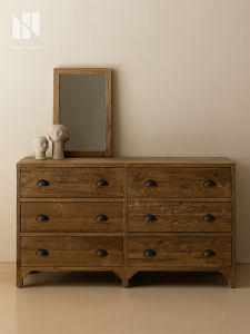 NONG HOME | Retro Wabi-Sabi Style Solid Wood Drawer Cabinet