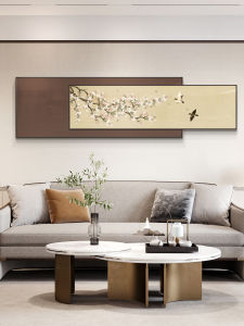 New Chinese Style Living Room Sofa Background Wall Decorative Painting Hotel Restaurant Hanging Picture Flower Language Happy Crow Sample Room Wall Painting