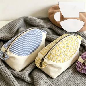 YOMDID 3pcs Handmade Fabric Shell Sewing Template DIY Storage Bag & Zipper Pouch Quilting Templates Two Sizes of Sewing Pattern