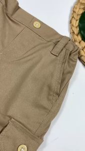 Bronkis Junior Celana Cargo Panjang Anak Laki Laki Bahan Stretch Warna Milo Usia 1 Bulan Sampai 10 Tahun