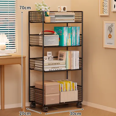 WUBUWEI | Portable Movable Shelf On Wheels