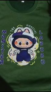 Kaos Baju Motif Gambar LABUBU #06 Boneka  Viral Atasan Lengan Panjang  oblong Anak Perempuan Usia 1-13 Tahun Cewek