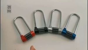 U-shape Password Padlock 5-Digit Combination Lock for Door Cabinet Zinc Alloy Extra Long Padlock