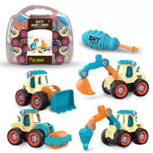Tự Xây Dựng Kỹ Thuật Xe Bộ Đồ Chơi Bé Trai Vít Giáo Dục Mô Phỏng Mô Hình Trượt Trẻ Em Xếp Hình Đồ Chơi Lắp Ráp