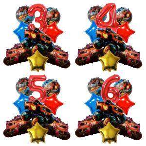 Hasbro | Blaze Monster Birthday Decoration Balloons Paper Plate Napkins Tablecloth Kids Boys Baby Shower Machines Race Car Party Supplies