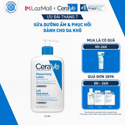Sữa dưỡng ẩm phục hồi chuyên sâu và giữ da ẩm mịn suốt 48H CERAVE MOISTURISING LOTION 473ML