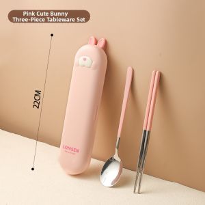 Cartoonish Funny Portable Cutlery Set 304 Stainless Steel