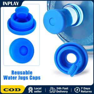 Blue Reusable Water Jug Cap Water Bottle Snap On Caps for 5 Gallon Bucket Bottle Cap Water Jug Lids Replacement Water Jug Caps ReusableSilicone Leak Proof Jug Lid for Bottles