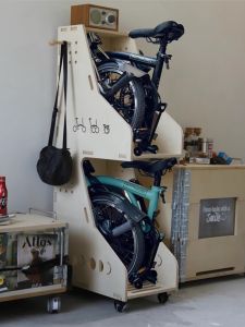 XIAOMUNOLIANGPIN | Foldable Bicycle Storage and Display Rack Double Layer
