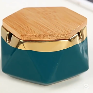 Modern Nordic Ceramic Ashtray Large Size Polygon Stylish Smoke Ashtray Home Living Room Table Decor Asbak Bekas Abu陶瓷烟灰缸