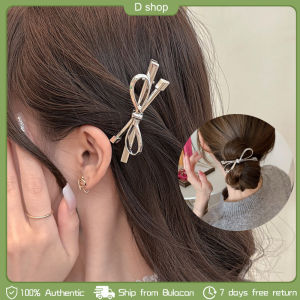 2PCS Sweet Girls Clip Silver Bowknot Duckbill Clip Hairpin Bangs Clips Hair Accessory