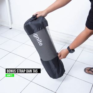 Agnite Matras Yoga / Yoga Matt NBR Tebal 8mm 10mm Panjang 61 cm ER20X