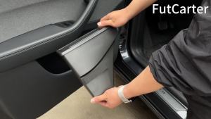 For Tesla Model Y Juniper 2025 Car Door Trash Can Eco-Friendly ABS Car Door Storage Box Waterproof Garbage Can Car Accessories