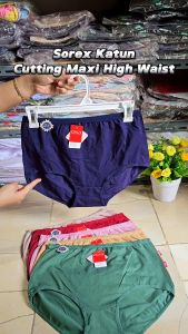 Celana Dalam Wanita Sorex 0730 Bahan Katun | Cd Wanita Sorex Cutting Maxi High Waist