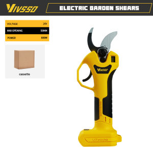 VIVSSO Brushless Electric Pruner Shear 30MM Cordless Fruit Tree Bonsai Pruning Electric Scissors For Dewalt 20v Battery Pins