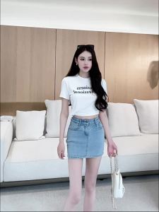 Áo Thun In Chữ Phong Cách Thư Giãn Bằng Cotton Siêu Mát