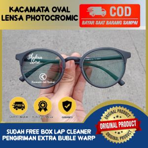 TERLARIS Kacamata Minus Korean Style Photocromic Rabun Jauh Pria Wanita Optik Ori
