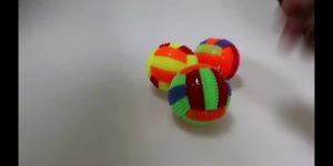 Glow in Dark Dog Ball Toy - LED Bouncy Chew Ball with Safety Sealed Battery Teething Puppy Molar Toy for Cats Small Dogs