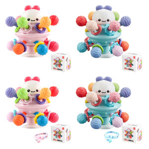 10THBaby Sensory Teething Toys with Suction Cup Toddler Toys BPA Free for Infant Newborn Boys Girls 0 3 6 9 12 18 Months