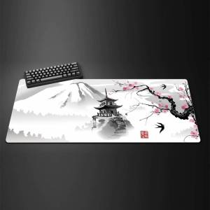Bandai | Mouse Pad Gaming Sakura Japanese Cherry Blossom XL Home New HD Mousepad XXL Keyboard Pad Non-Slip Office Carpet Laptop Mice Pad