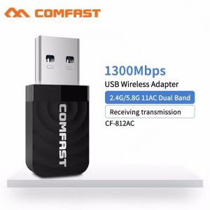 COMFAST 1300Mbps Wifi USB Adapter 802.11AC Dual Band Wi Fi Adapter 2.4G/5ghz Wireless Adaptador Wi-fi Dongle Win 10/11 Mac Linux
