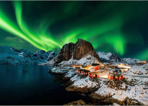 Paper Jigsaw Puzzle 500/1000/1200/2000 Piece for Adult Norway Aurora Borealis Landscape Puzzle Game Educationa Toy Birthday Gift