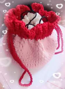 Handmade Drawstring Crochet Bag