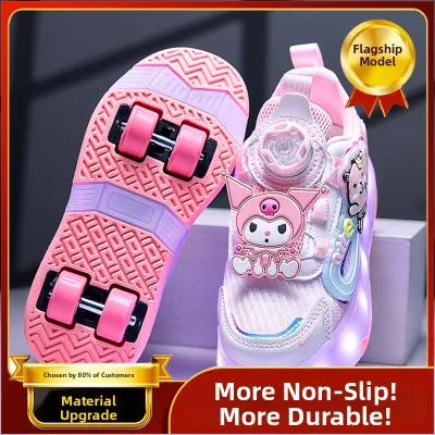 Beedpan | Girls Princess Style Invisible Skate Shoes 4 Wheels