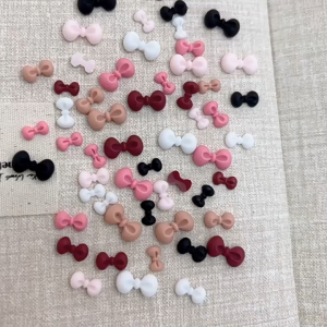150 pcs Chiếc Móng Tay Hoạt Hình Nơ Mèo Kitty Dễ Thương Nữ Tính Nhựa Móng Tay Nghệ Thuật DIY Quyến Rũ Trang Trí