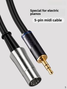 Midi Connection Cable Electric Grand Piano Internal Recording Line 5 Pin to 3.5/6.5 Suitable for Yamaha Sound Card Keyboard Electronic Organ