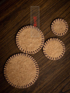 ที่รองชาไผ่ธรรมชาติทำมือ ที่รองชามะพร้าว ที่รองหม้อ ที่รองถ้วย ที่รองจาน ที่รองเตาอบ ที่รองเครื่องปรุงรสในครัว