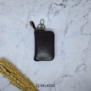 Dompet Kunci STNK Mobil Motor Keyless Kulit Sapi 3 Slot Kartu Simpel Leather Key Wallet Premium