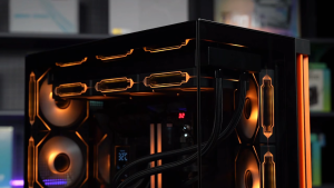 IPASON | Segotep Brave W1 PC Case Glass Panel / Panoramic View Case (Black & White) (M-ATX / ITX Supported) (Cooling Fans Graphics Card & Motherboard not Included)