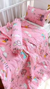 Bộ Gối Mền kèm Gối ôm cho trẻ em đi học vải cotton satin hàn quốc đẹp mát thấm hút tốt