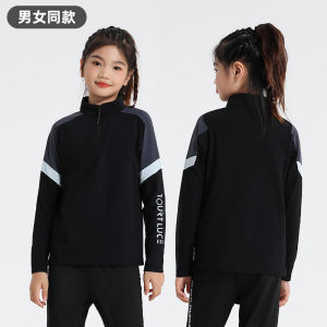 Childrens Badminton Training Uniform Set Long Sleeve Tight Fit Sports Wear for Boys And Girls Autumn Winter Football Padel