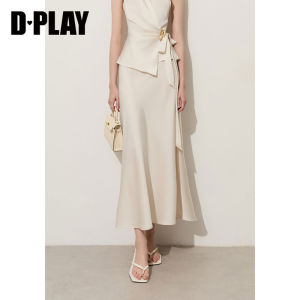 D-PLAY | Áo Blouse Dây Kéo eo Kiểu Dáng Sang Trọng V-Neck