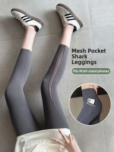 Breathable Mesh Tummy-Control Booty-Lifting Stretch Large Size Womens Leggings 7/8 Length