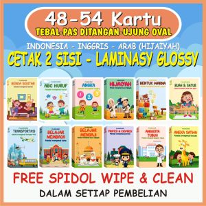 FLASH CARD ANAK/ISI 50/WIPE CLEAN/TERMURAH