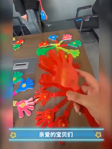 💖SG Wholesale💖 28CM Singapore Hand Clappers Props Red & White For Celebration National Day Sports Events Cheerleading