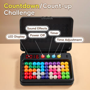 500 Levels IQ Toy Puzzle Smart Challenge Game With Timer - Logic Thinking Chess Travel Game Tabletop Toy No Batteries