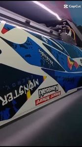 Stiker striping jupiter mx new 135 grafis variasi 061 ABU
