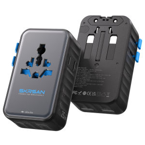 SKRSAN Mini Travel Adapter Universal with 2 Prong Outlet Charger Adaptor for China Singapore Thailand Korea Japan