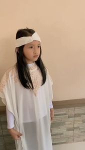 New Dress Kaftan Mahalini Anak 7-12 Tahun Bordir Payet Ceruty Baby Doll Premium