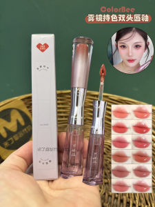 Son Môi ColorBee Double-Ended Matte Lip Glaze Water Light Moisturizing Long-lasting Color Bee Mirror Effect Brown 24g
