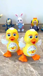 Đồ chơi Vịt nhảy múa chạy Pin có đèn nhấp nháy và nhạc vui nhộn