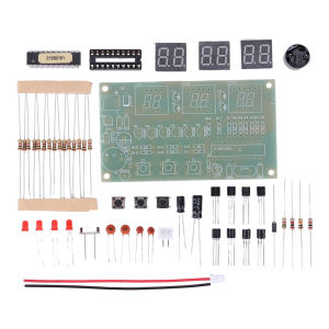 【HOT】AT89C2051 Digital Clock DIY Kit 7-12 V Electronic Alarm Clock Kit 6 Bits Digital LED Display Learing Kit for Arduino