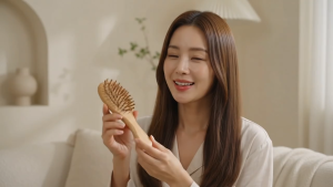 Cecilia Biodegradable Wooden Hair Brush | Natural Bamboo Scalp Massager | Anti-Static Detangling Bru