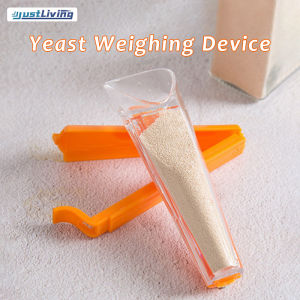 JustLiving อุปกรณ์ตรวจวัดยีสต์1ชิ้นยีสต์แห้งวัดด้วยสเกลยีสต์ถ้วยวัดช้อนตวงอบพิเศษพร้อมแกดเจ็ตสำหรับครัวปิดผนึกอุปกรณ์อบขนมหนีบ